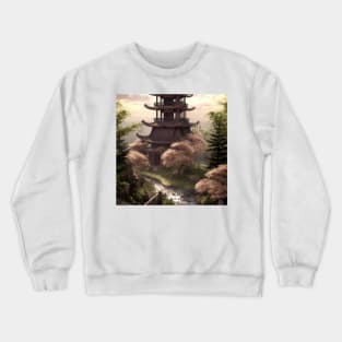The Hidden Temple: An Ancient Japanese Shrine in the Heart of the Forest Crewneck Sweatshirt